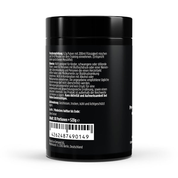 Pre-Workout Booster Framboos - 520 g